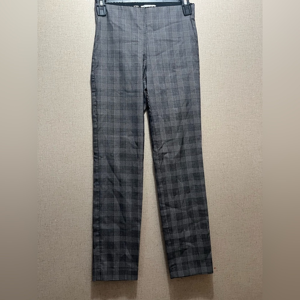 Elle Plaid Skinny Ankle Pants Size XS